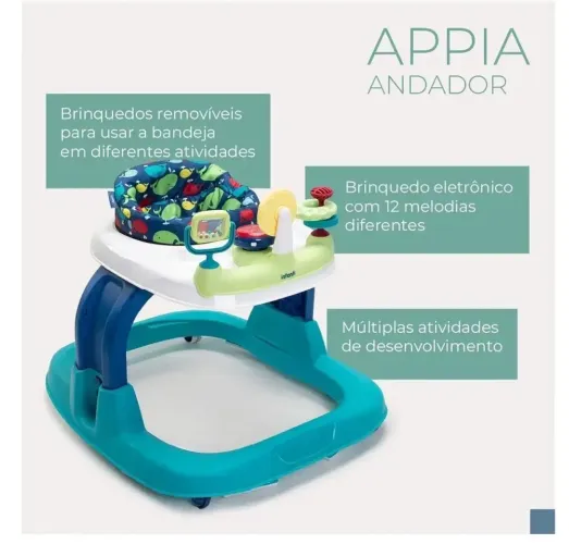 Andador Infantil Infanti Appia Musical em Estado de Novo