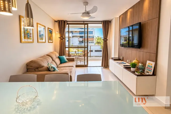 Apartamento pé na areia, porteira fechada, com 67 m² e 2 quartos no Jardim Oceania