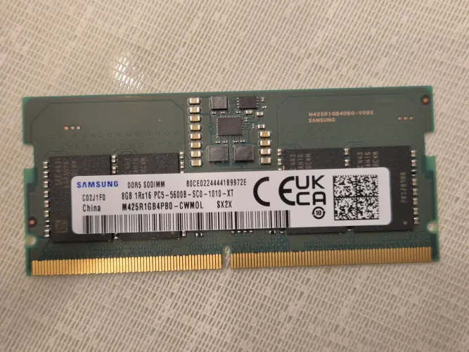 Memoria Ram 8gb ddr5 5.600mhz samsung. Para notebook. Nova.