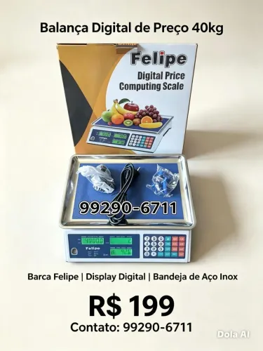 Balança digital eletrônica 40 kg ( valor de retirada)