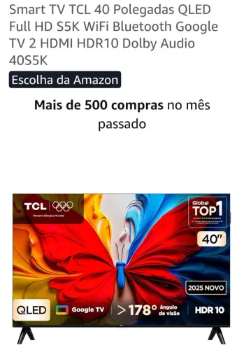 Smartv TCL 40 polegadas