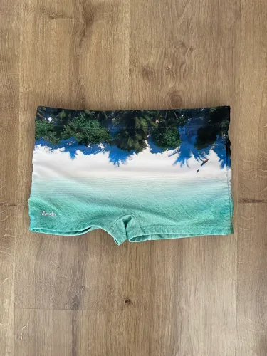 Sunga infantil tam GG branco e tons de verde da Madu
