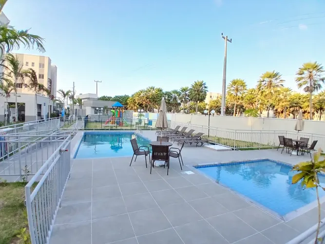 APARTAMENTO NOVO!!! CONDOMÍNIO RESERVA FLORA com 41m² possuindo 02 quartos sendo 01 suíte,