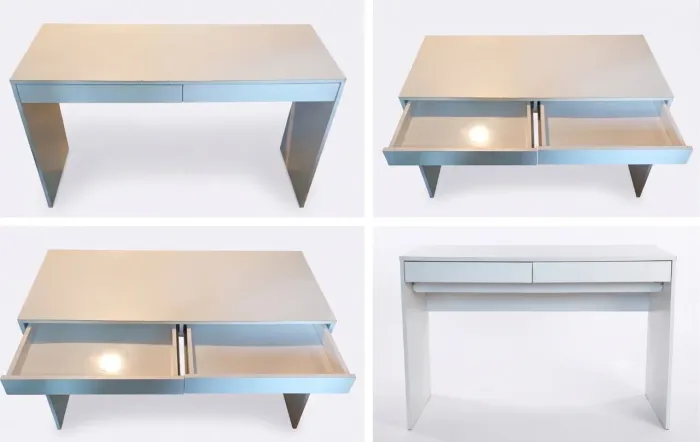 Mesa de Escritório / Escrivaninha Branca (com 2 Gavetas)