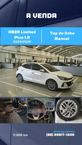 Hyundai HB20 Limited 1.0 Flex 12V Mec. 2026