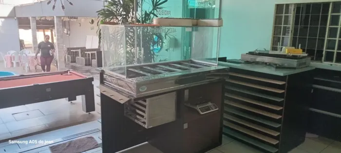 Balcão balcão gelado com caixa