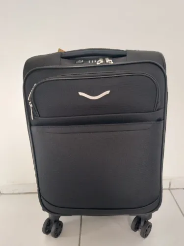  Mala de Viagem Soft com Rodinhas 360°  - Cor Preta,(Frete Grátis para João Pessoa) 