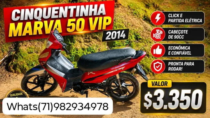 Moto Marva 50 vip Ano 2014