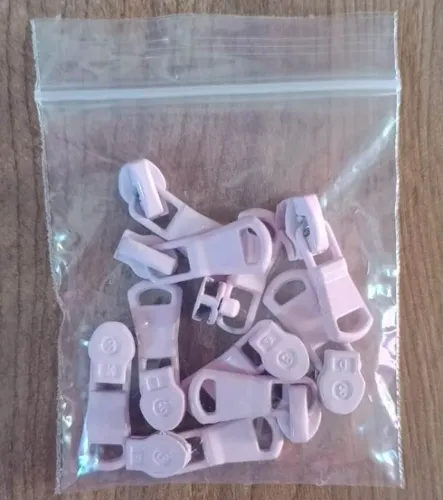 10 Cursor Puxador Rosa Para Zíper Kit Reparo Para Jaquetas Capas Mochilas