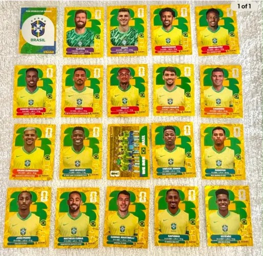 SELEÇÃO DO BRASIL Completa COPA 2026, Gold Crumple / dourada