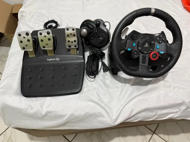 Volante Logitech G29 Completo com câmbio de 6 velocidades + Ré