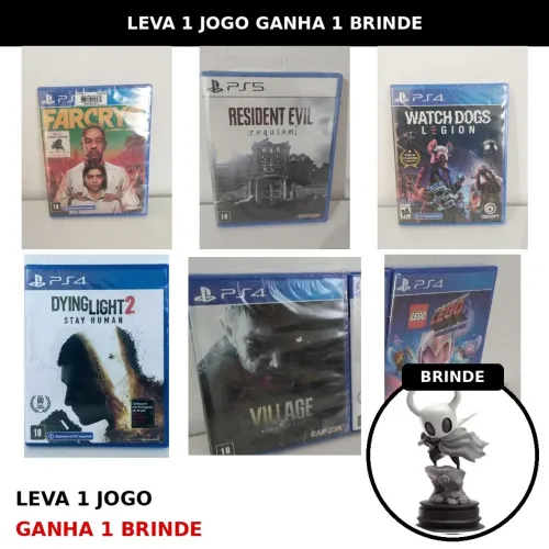 Jogos de PS4 ps5 NOVOS LACRADOS + BONEQUINHO ACTION FIGURE