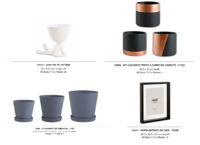Produtos de decoração - Cachepots/porta-retratos/ potes