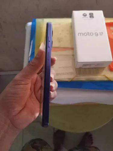 ? Moto G17 Roxo-Escuro | Completo na Caixa + Capa Extra! Estado de Novo