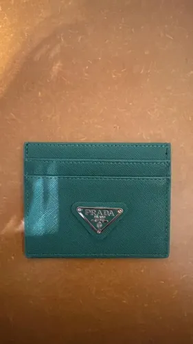 porta-cartão prada verde luxo