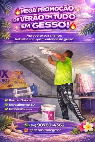 Tudo em serviço de gesso