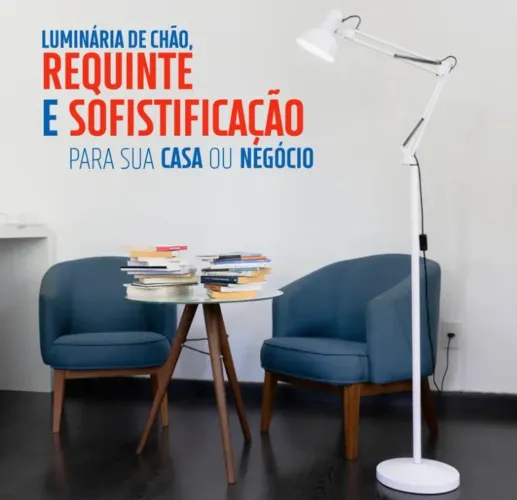 3 Luminárias De Chão Moderna Articulada E Cúpula Com Braço Ajustável 360 Vertical