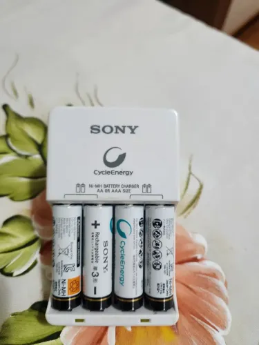 Carregador Sony CycleEnergy + 4 pilhas AA
