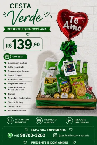 Cesta Presente Dia dos Namorados