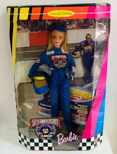 barbie nascar 50th anniversary collector edition doll 1998