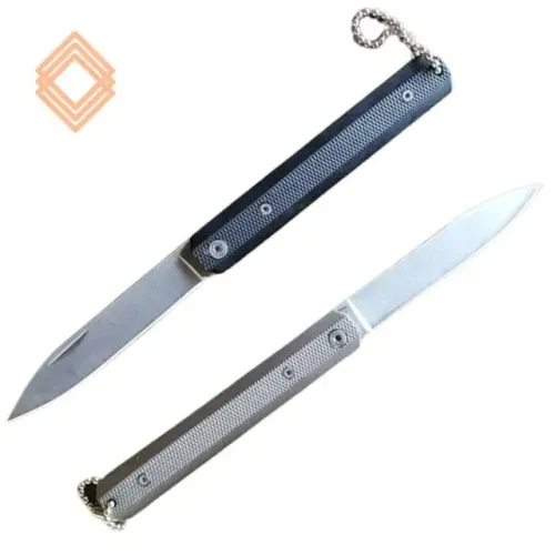 Canivete HZ-1150 Lâmina em aço inoxidável com talas em alumínio zigrinado