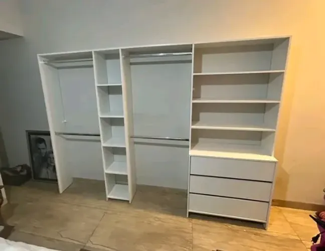 CLOSET 4 CABIDEIRO CM 3 GAVETAS E PRATELEIRAS MDF NOVO 