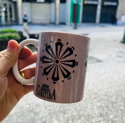 Caneca Porcelana Lembrança Curitiba Paraná