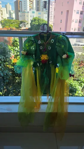 Fantasia Fada Da Floresta / Ninfa Juvenil (Blusa + Saia) - Tam P