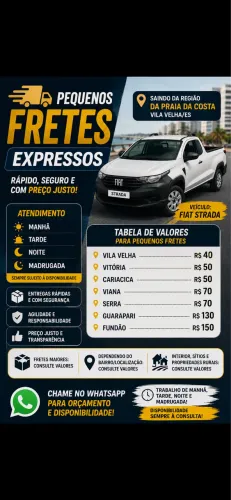 FRETES RÁPIDOS EM VILA VELHA 