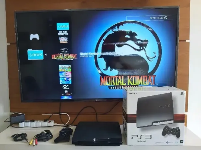 Playstation 3  Slim desbloqueado cheio de jogos! 