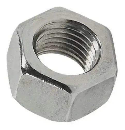 Porca De Aço M10 Sextavada Zincado Branco Resistente Forte