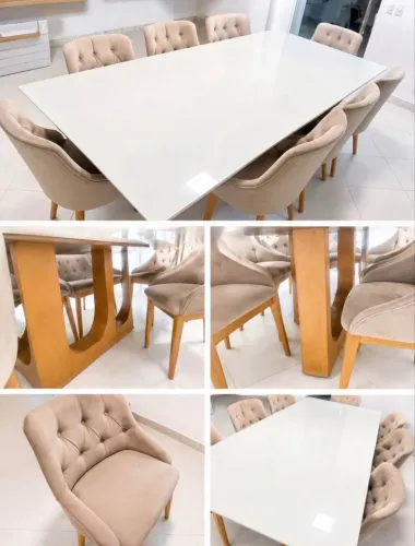 Mesa e cadeiras de jantar