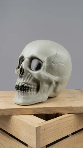 Brinquedo Decorativo de Halloween Crânio de Plástico 