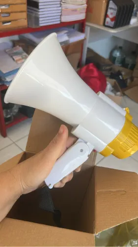 Megafone De Mão Portátil Alto Com Sirene Musical E Gravador