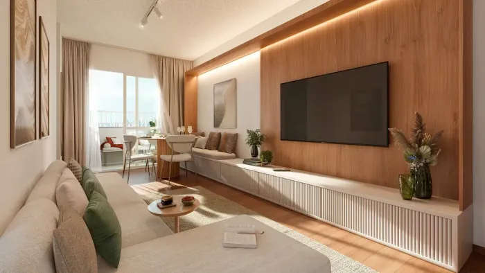 Apartamento com 46m², 2 quartos e varanda, na Cidade da Esperança (Aceita Financiamento)