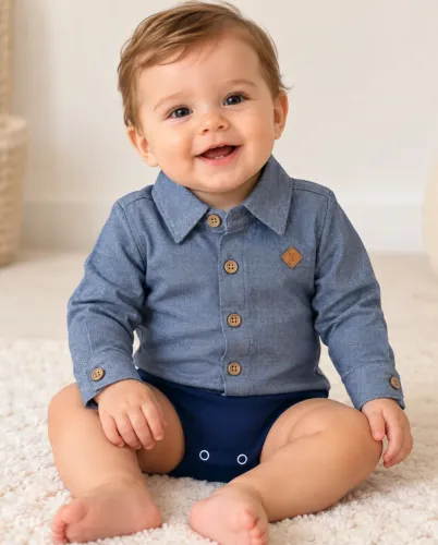 Roupa Social Bebê Menino Festa Menino Body Glinny