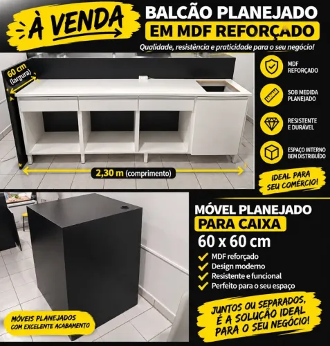 Balcão e freezer