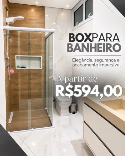 Box de Vidro Temperado para Banheiro 