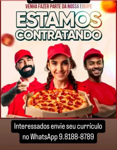 Contrata pizzaiolo e auxiliar de cozinha