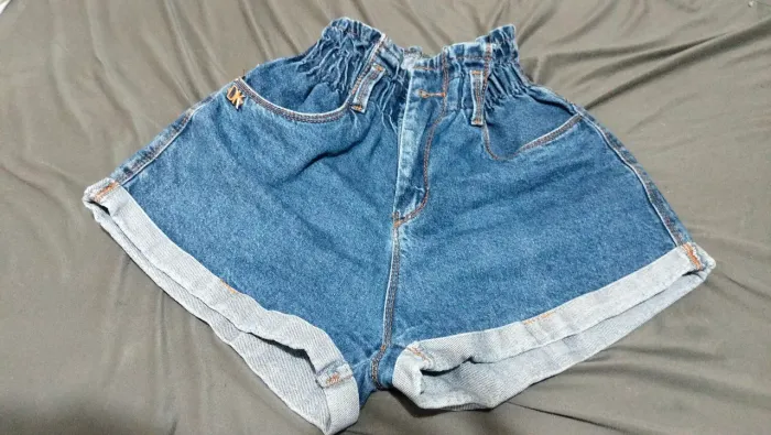 Bermuda jeans feminina 