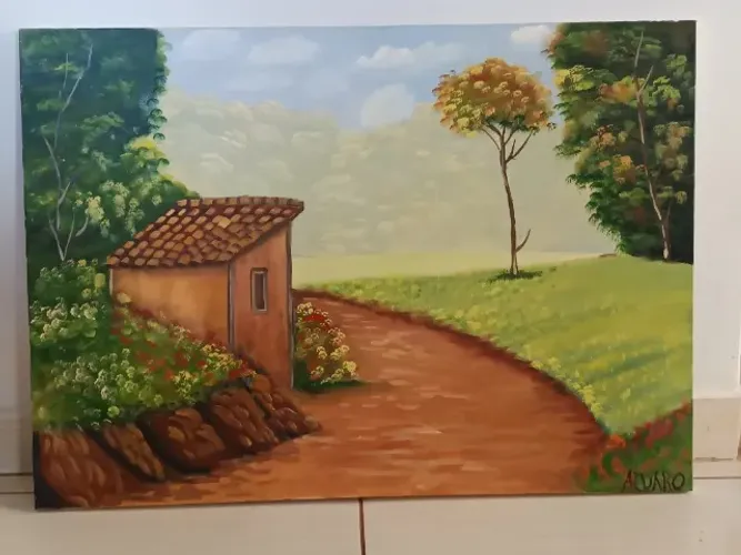 Quadro, pintura tinta a óleo, 70x50