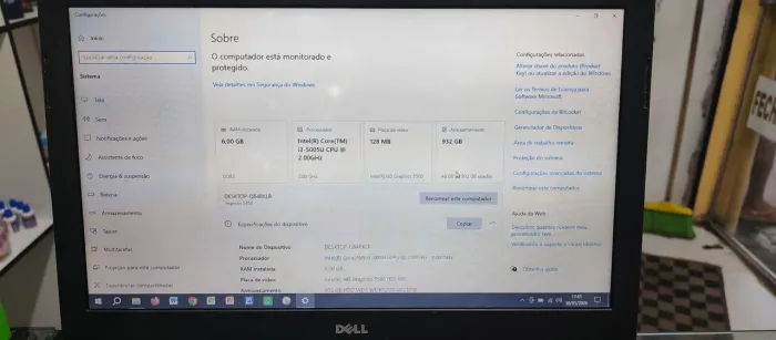 Notebook Dell Inspiron i3, 6GB de ram e HD 1TB 