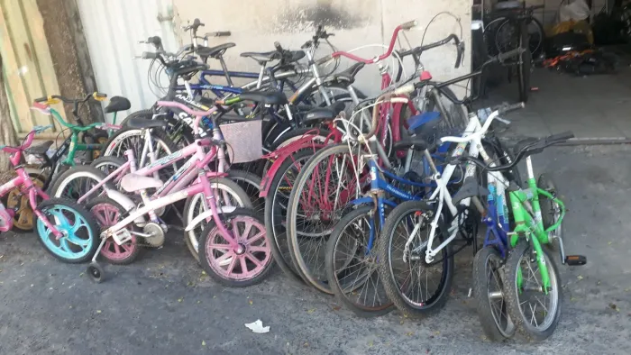 Fundo de oficina de bicicletas