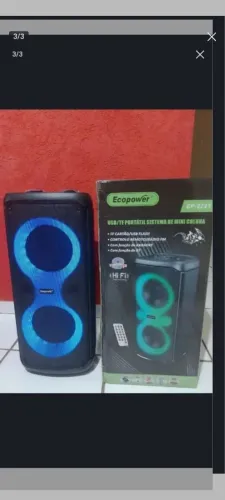 Caixa de Som Bluetooth Ecopower EP-2225 LED RGB