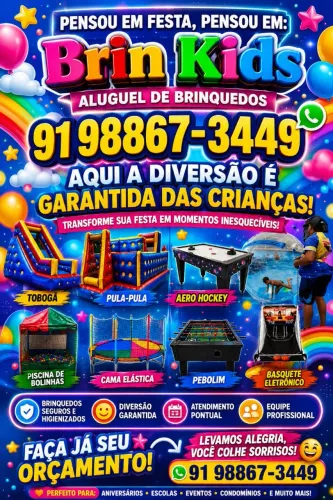 Pula pula,tobogã,toboagua,futebol de sabão,mesas de jogos,Walter Ball,casinha de bolinha