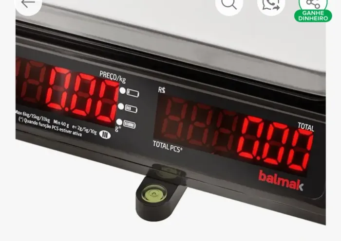 Promoção da balança digital de duas gramas a 33 kg bivolt com lacre sendo do Inmetro a pro
