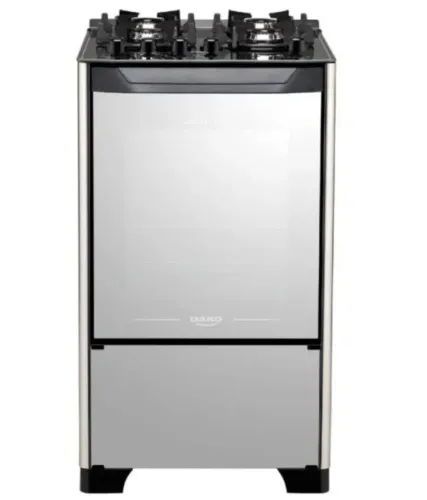 Fogão inox com espelho na frente, piso de vidro e designer tipo Cooktop. NOVINHO