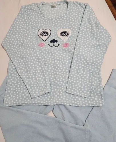 Pijama de lã batida feminino