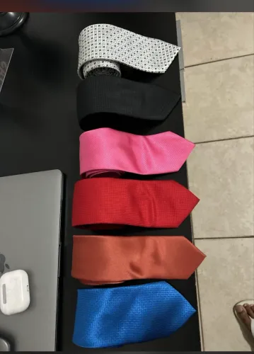 kit 6 gravatas masculinas coloridas
