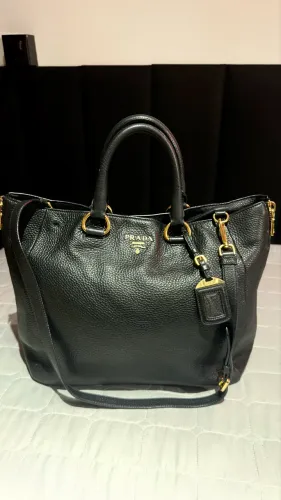 Bolsa prada couro vitello Daino